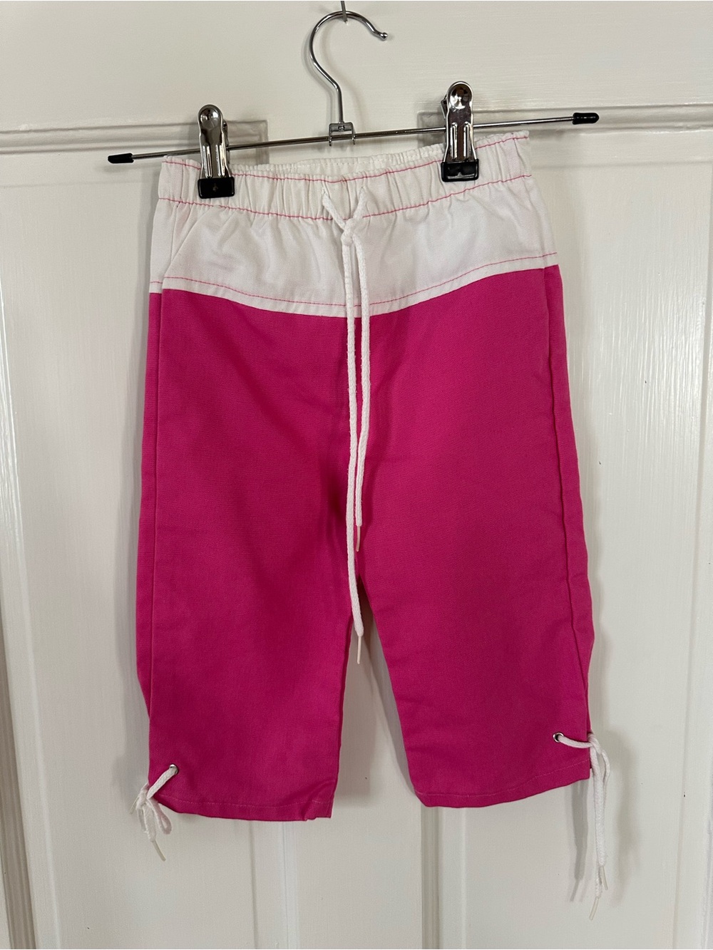 Vintage Healthtex pants hot pink 2T girls beach nautical retro elastic waist